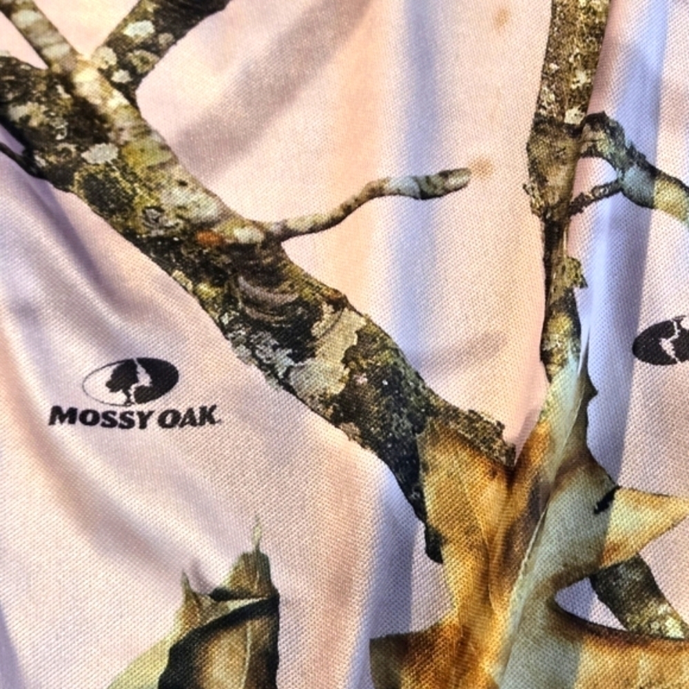 Mossy Oak Pink and Black Camo Long Sleeve Top Lightweight Women's XL - Picture 10 of 11